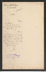 k.k. naturhistorisches Hofmuseum, Intendanzakten 1885-1896 (Hauer), Aktenzahl Z.266/1891, Seite 1